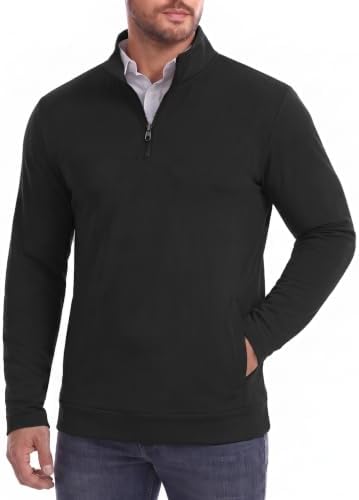 Fleece quarter-zip in Black