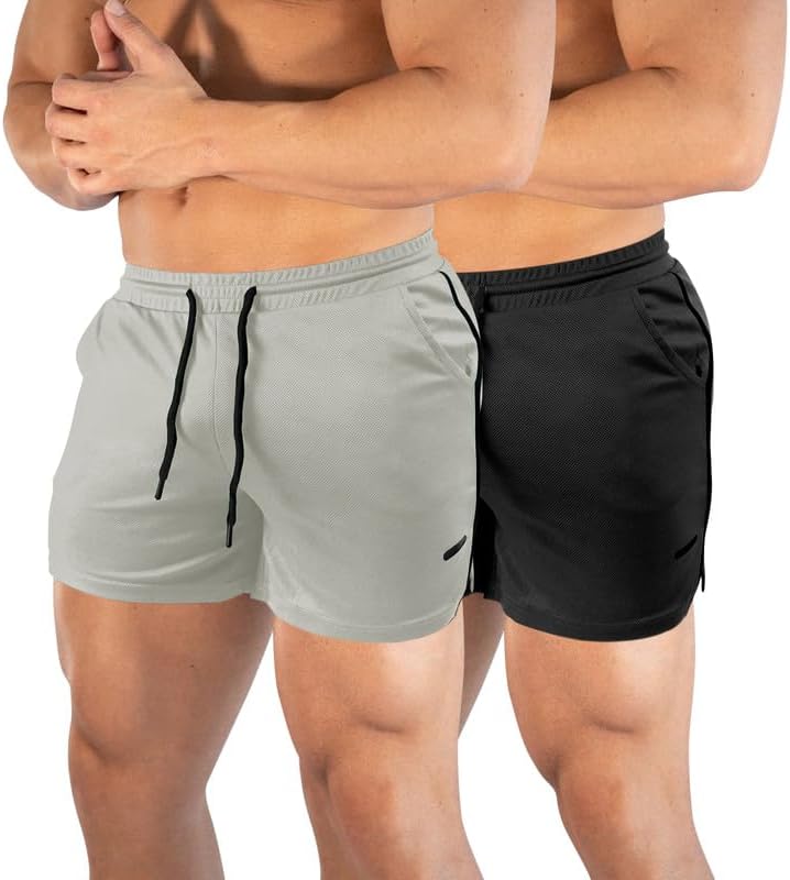 5-inch gym shorts, 2-pack