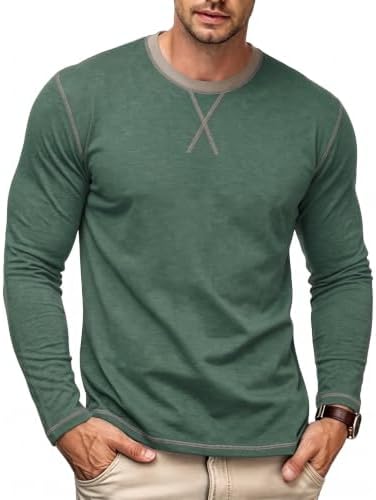 Vintage crew tee in Army Green