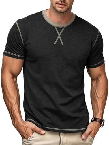Vintage crew tee in Black