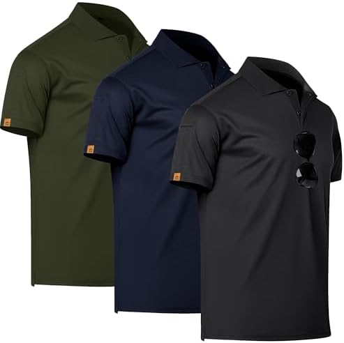 Quick-dry golf polo, 3-pack